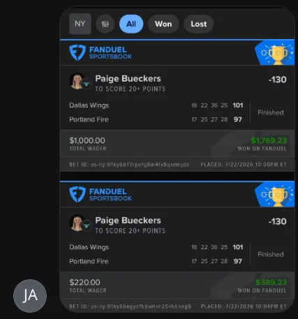 Winning slip